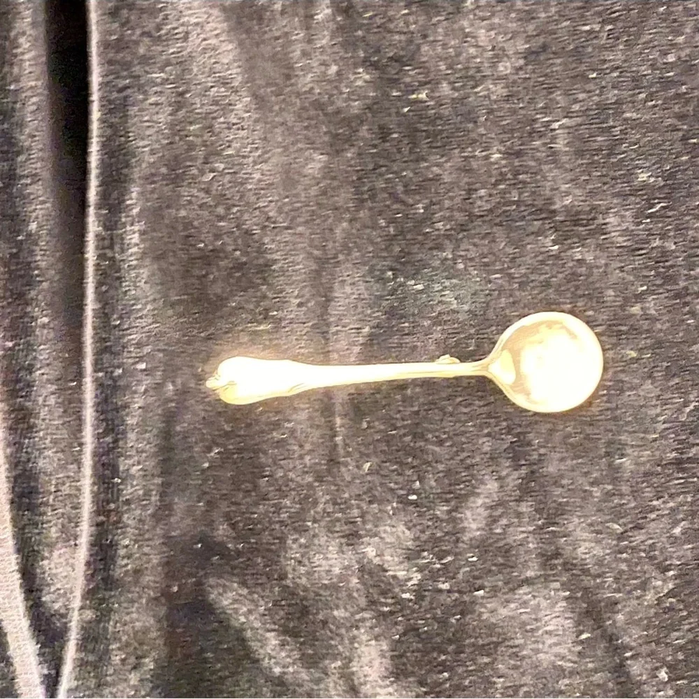 Vintage Wallace Sterling Silver Rose Point Spoon Brooch Pin - MCM Fine Jewelry